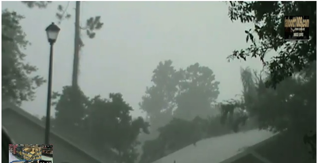 The 15-minute storm toppled throughout the county, including at Black Creek BBQ where a tree hit power lines and trapped customers inside for nearly two